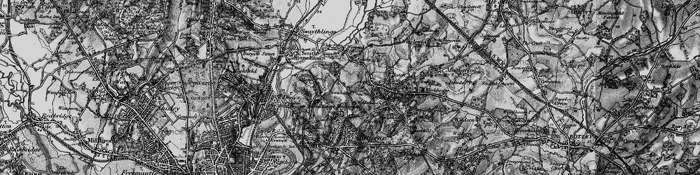 Old map of Midanbury in 1895