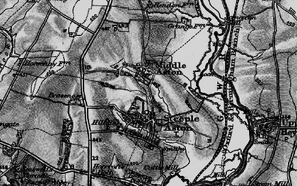 Old map of Middle Aston in 1896