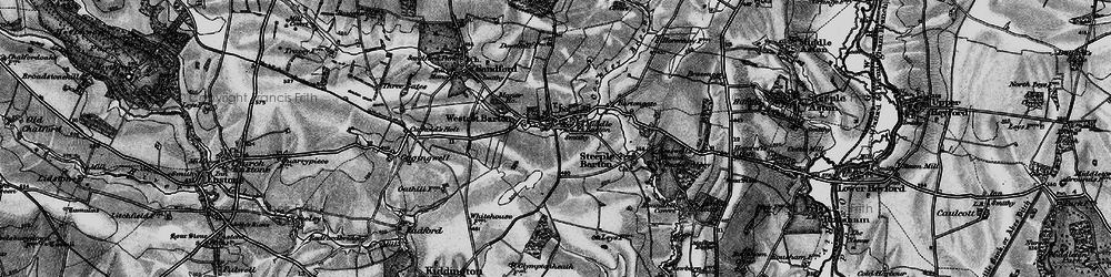 Old map of Middle Barton in 1896