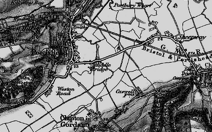 Old map of Middle Bridge in 1898