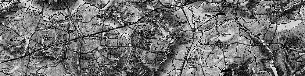 Old map of Middle Claydon in 1896