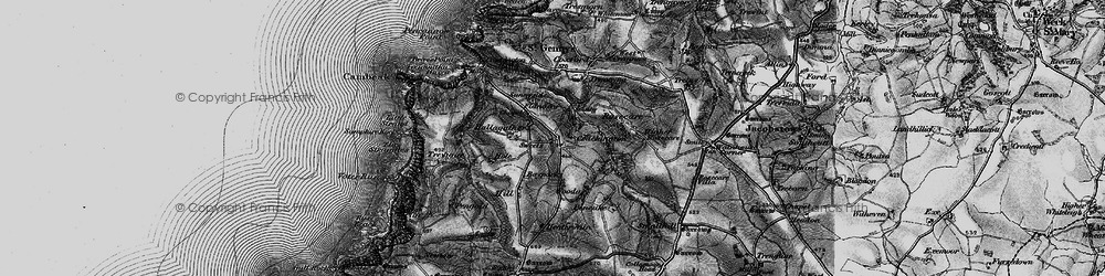 Old map of Middle Crackington in 1896