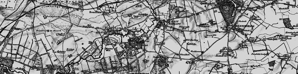 Old map of Middle Harling in 1898