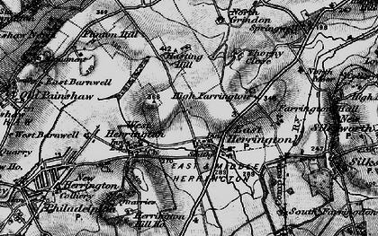Old map of Middle Herrington in 1898