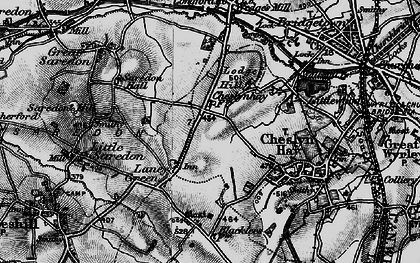 Old map of Middle Hill in 1898
