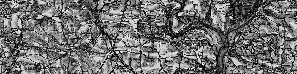 Old map of Middle Hill in 1898