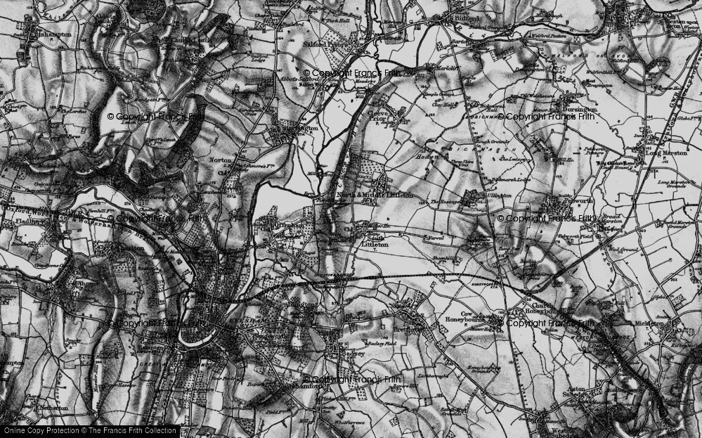 Old Map of Middle Littleton, 1898 in 1898