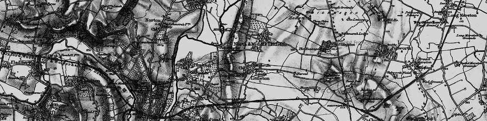 Old map of Middle Littleton in 1898