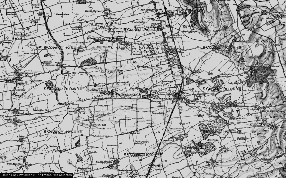 Old Map of Middle Rasen, 1898 in 1898