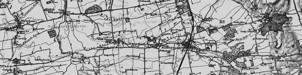 Old map of Middle Rasen in 1898