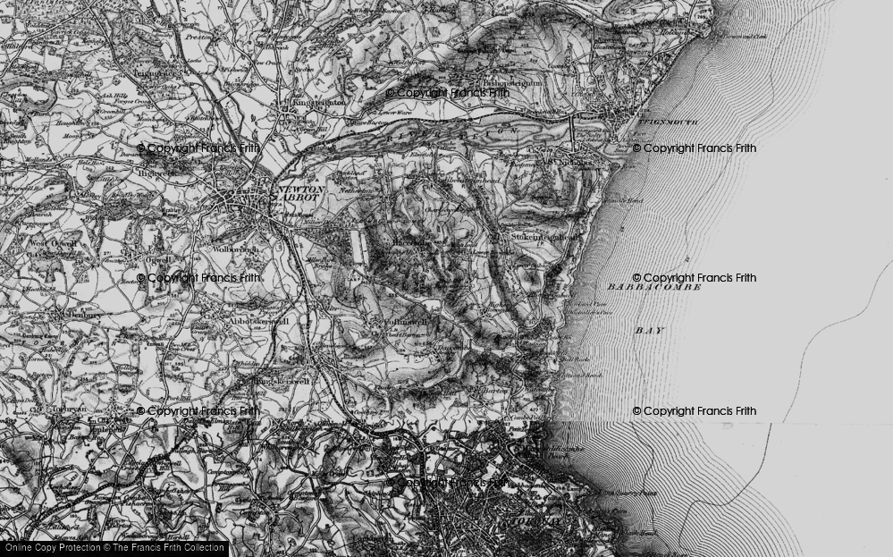 Old Map of Middle Rocombe, 1898 in 1898