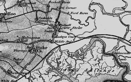 Old map of Middle Stoke in 1896
