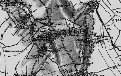 Old map of Middle Stoughton in 1898