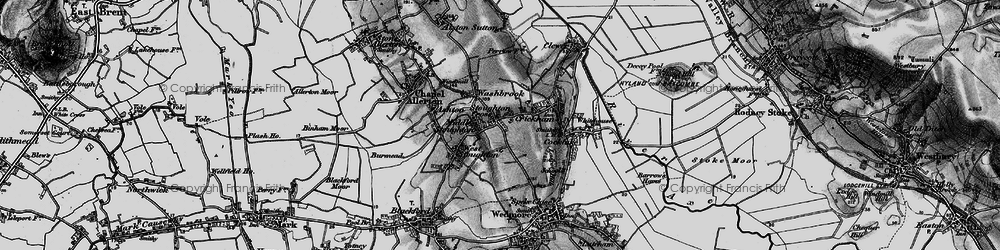 Old map of Middle Stoughton in 1898