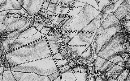 Old map of Middle Wallop in 1895