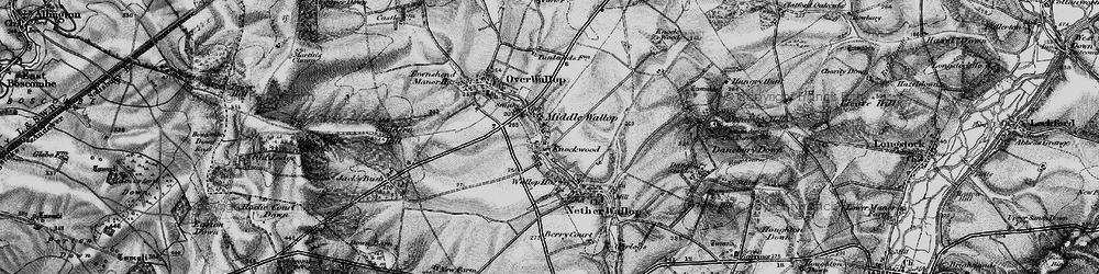 Old map of Middle Wallop in 1895