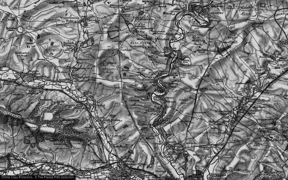 Old Map of Middle Woodford, 1898 in 1898