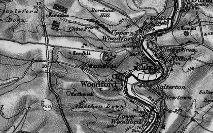 Old map of Middle Woodford in 1898