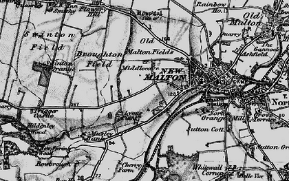 Old map of Middlecave in 1898
