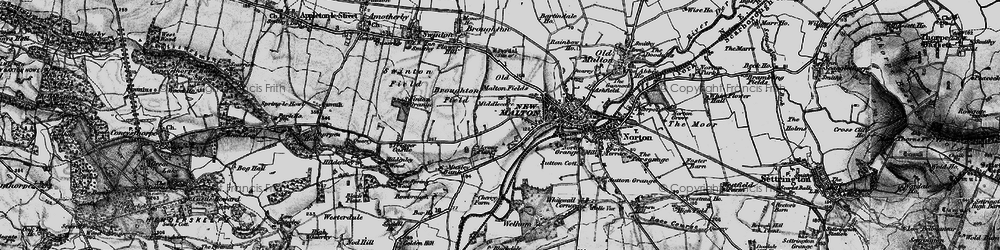 Old map of Musley Bank in 1898