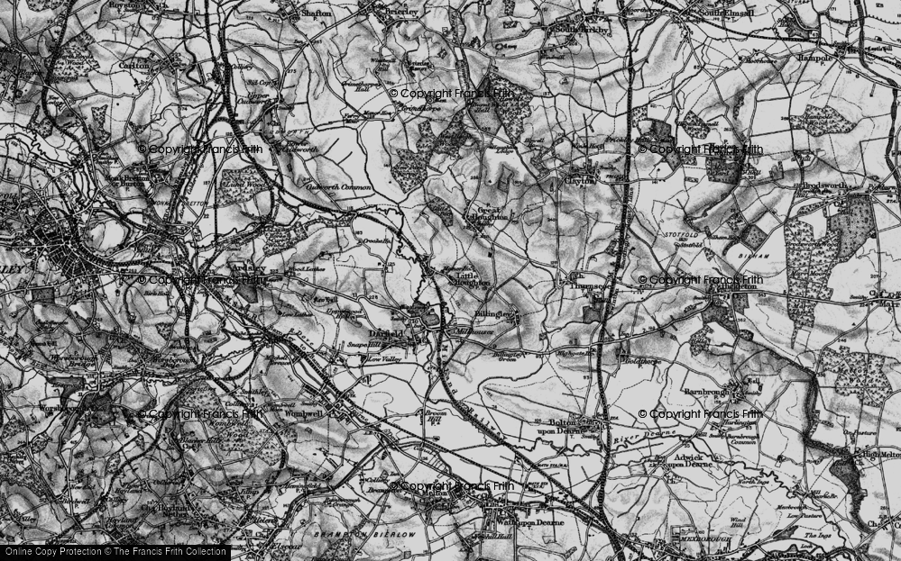 Old Map of Middlecliffe, 1896 in 1896
