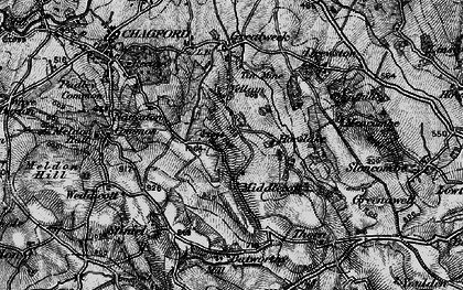 Old map of Middlecott in 1898