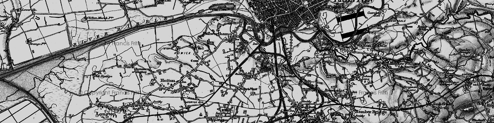 Old map of Middleforth Green in 1896