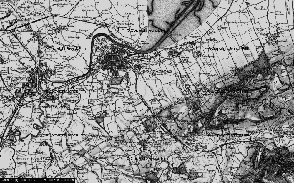 Old Map of Middlesbrough, 1898 in 1898