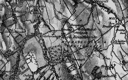 Old map of Braithwaite Hall in 1897