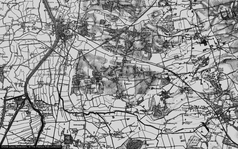 Old Map of Middleton, 1893 in 1893