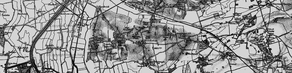 Old map of Middleton in 1893