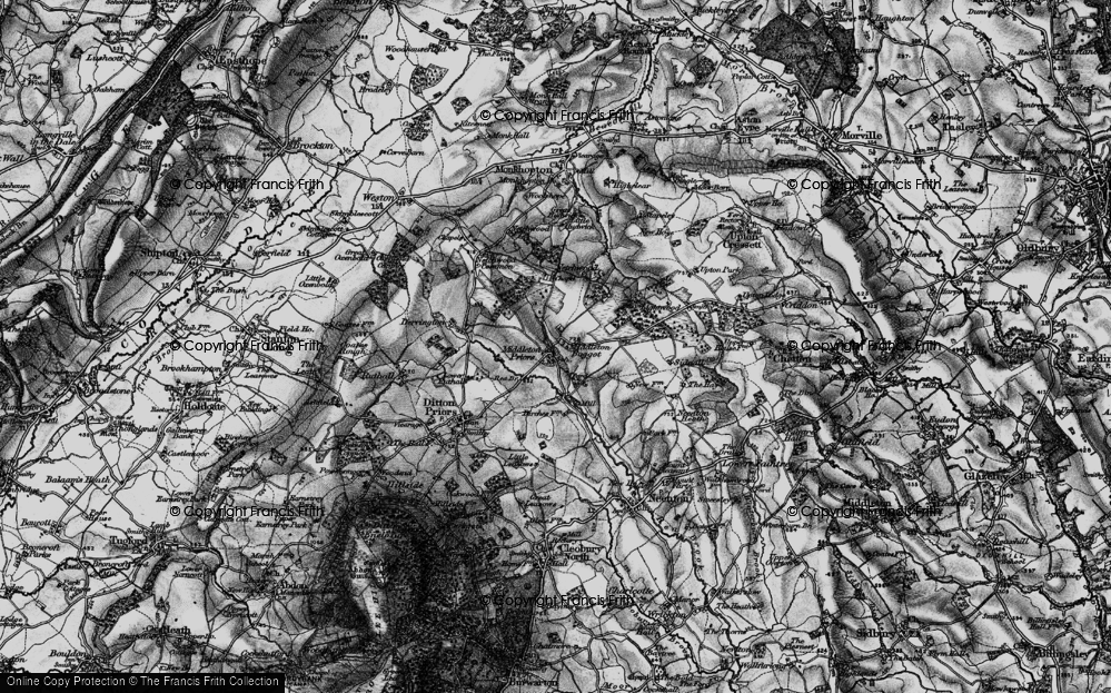 Old Map of Middleton Baggot, 1899 in 1899