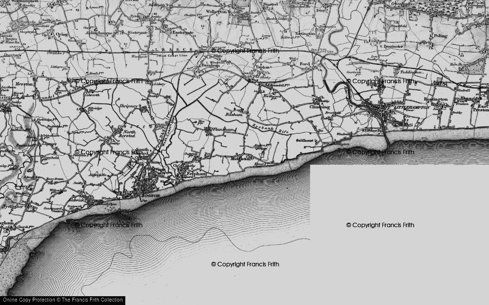 Old Map of Middleton-on-Sea, 1895 in 1895