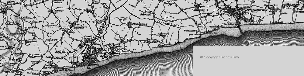 Old map of Middleton-on-Sea in 1895
