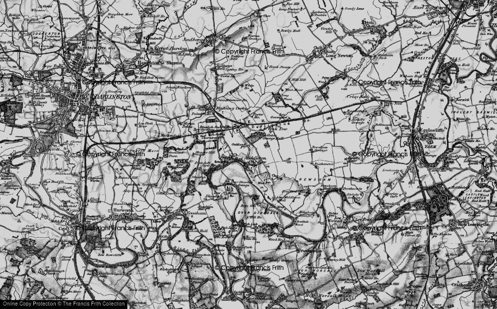 Old Map of Middleton One Row, 1898 in 1898