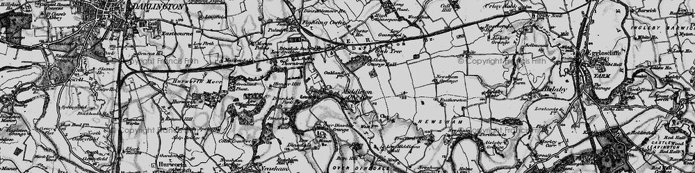 Old map of Middleton One Row in 1898