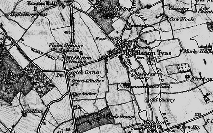Old map of Middleton Tyas in 1897