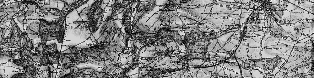 Old map of Middlewick in 1898