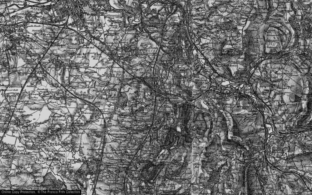 Old Map of Middlewood, 1896 in 1896