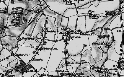 Old map of Middlewood Green in 1898