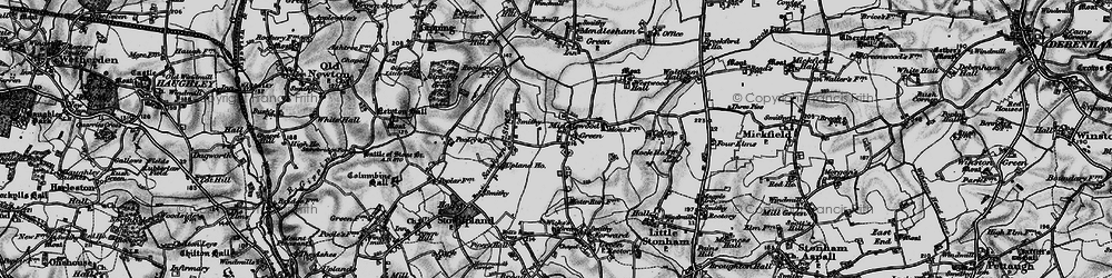 Old map of Middlewood Green in 1898