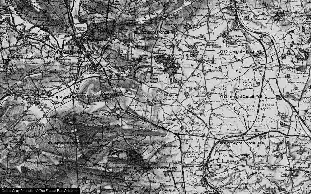 Old Map of Middridge, 1897 in 1897