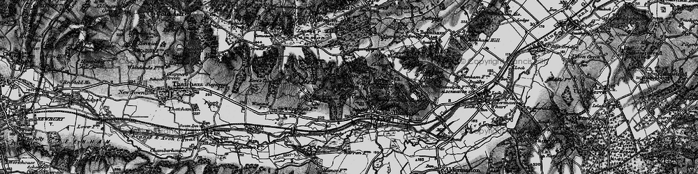 Old map of Midgham Green in 1895