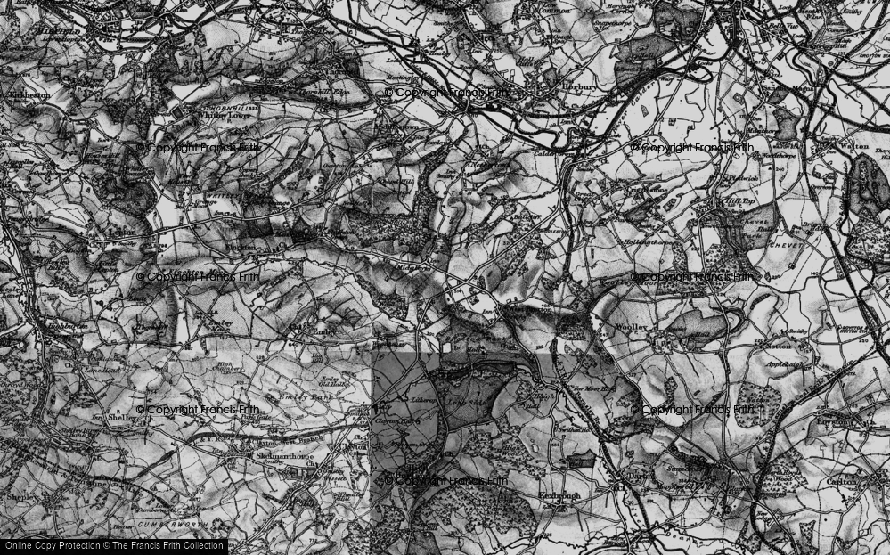 Old Map of Midgley, 1896 in 1896