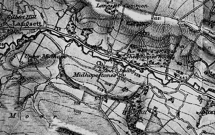 Old map of Midhopestones in 1896