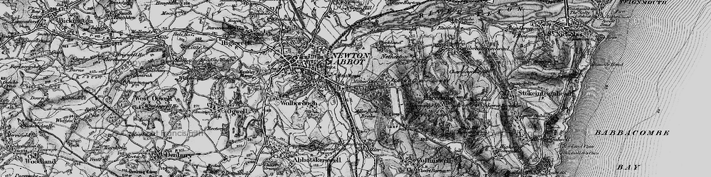 Old map of Milber in 1898