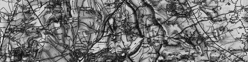 Old map of Milborne Port in 1898