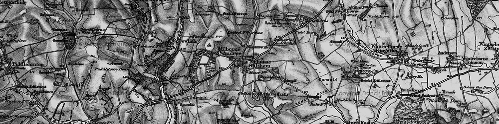 Old map of Milborne St Andrew in 1898