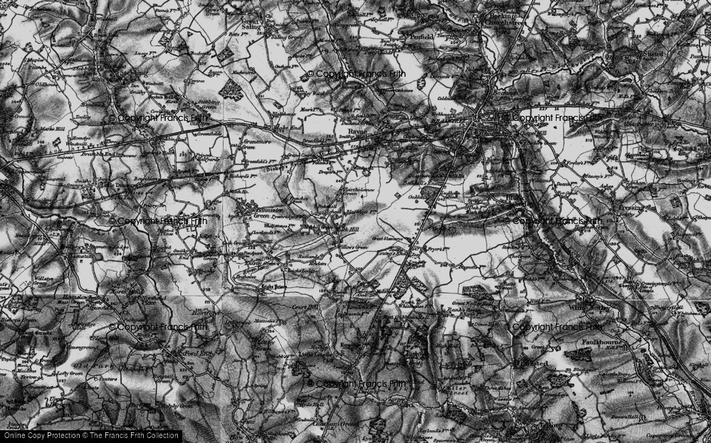 Old Map of Milch Hill, 1896 in 1896