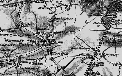 Old map of Milch Hill in 1896
